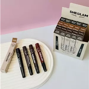 هاشور ابرو ۴ خط شیگلم | رنگدهی بالا، ۴ رنگ مات، ماندگاری ۲۴ ساعته | باکس ۲۴ عددی