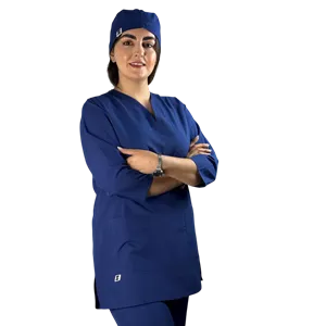 ست مانتو شلوار بیسیک زنانه کاربنی ذن اسکراب