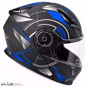 کلاه کاسکت فک متحرک ردلاین Blue Graphic کد 2358 – سایز XL