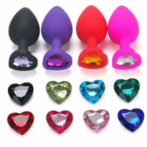 بات پلاگ سیلیکونی قلبی نگینی