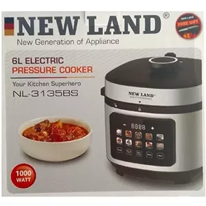 زودپز برقی نیولند NL-3135BS ظرفیت ۶ لیتر با بدنه استیل ضد زنگ