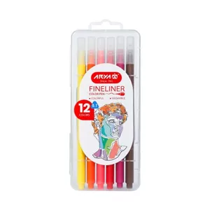 ماژیک نازک نویس 0.7 Fineliner آریا 12 عددی