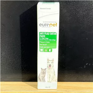 خمیر دندان جرم گیر سگ و گربه یوروپت (۱۰۰ گرم)بدون نیاز ب مسواک 