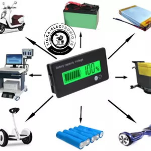 گیج باتری / ماژول نمایشگر میزان شارژ انواع باتری لیتیومی، پلیمری و اسیدی(ups) قابلیت تنظیم تعداد سلول جهت نمایض ظرفیت/شکل ظاهری کالای ارسالی باتوجه به موجودی