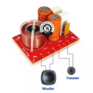 کراس اور دو کاناله/ تقسیم کننده و جدا کننده صوتی دوکاناله /کراس اور بلندگو برای فرکانس صوتی دو طبقه با فیلتر متقاطع ۲ واحدی HiFi