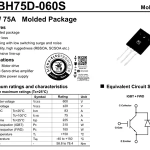 آی جی بی تی قدرت ۶۰۰ ولت ۷۵ آمپر /igbt با پارت نامبر 1mbh75d-060 /کمیاب و قدرتمند از Fuji Electric