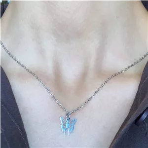 گردنبند نقره مردانه گردنبد پروانه 