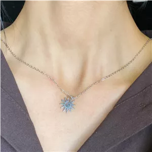 گردنبند نقره مردانه گردنبد خورشید انیمیشنی 