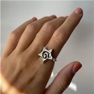 انگشتر اسپیرال و ستاره 🌀⭐
