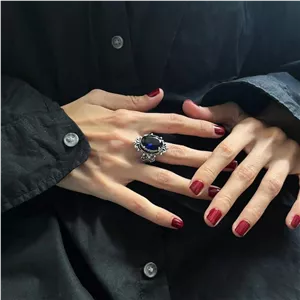 انگشتر وینتیج آبی 💙