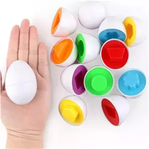 اسباب بازی تخم مرغ اشکال 6 عددی (تطابق و جایگذاری)