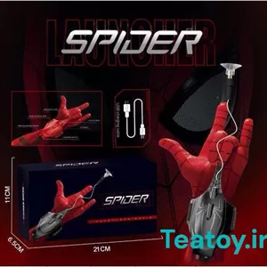 دستکش تیر پرتاب‌کن اسپایدرمن شارژی کد 007