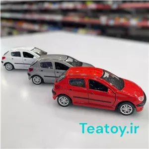 ماشین عقب‌کش فلزی پژو 206 موزیکال و چراغ‌دار