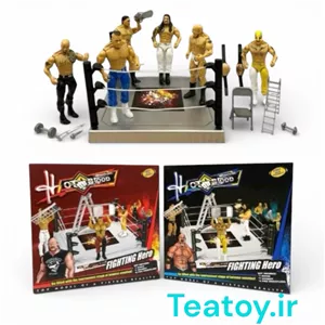 رینگ کشتی کج با ۶ فیگور کد 2763