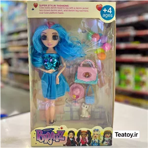 عروسک مفصلی برتس bratz کد ۲۴۳ با اکسسوری