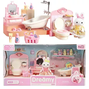 عروسک خرگوشی با ست کامل حمام و وان کد 6620 (سری Dreamy)