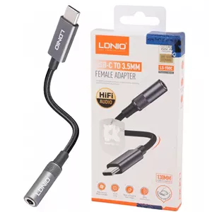 مبدل تایپ سی به جک 3.5 میلی متری الدینیو LS-Y80C