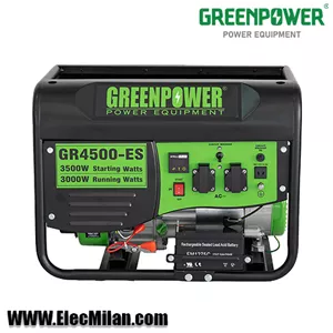 موتور برق بنزینی گرین پاور تکفاز مدل GR4500-ES