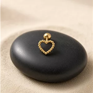 پیرسینگ قلب توخالی ( یک عدد )