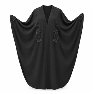 مانتو زنانه عبایی فری سایز گلدوزي ندا