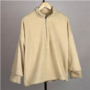 هودی تدی زنانه مدل نیم زیپ کد AK1516