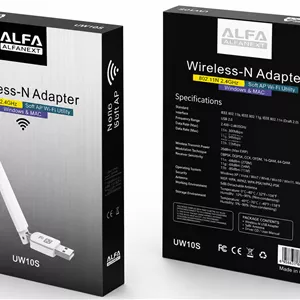 دانگل وای‌فای USB مدل UW10 | سرعت 300Mbps | Plug & Play