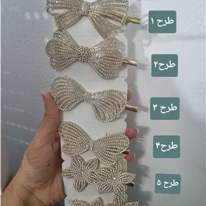 گیره انبری  استیل نگین دار خارجی مجلسی