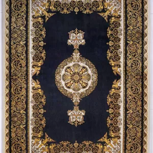 فرش ابریشم دستبافتگونه بارودا کد5518 کرم - 70×50، 2 سال ضمانت کیفیت بارودا