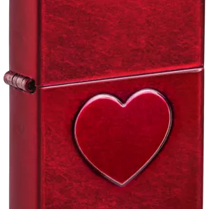 فندک زیپو مدل Stamped Heart – رنگ قرمز Candy Apple کد 46588