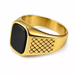 انگشتر استیل  رنگ ثابت مدل Diamond Mesh