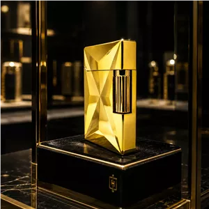 فندک گازی بغل زن برند lighter بدنه فلزی طرح کریستال