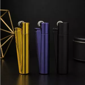 فندک clipper گازی اورجینال همراه با کاور جعبه فلزی و دفترچه