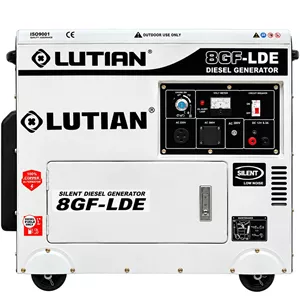 موتور برق 8.5 کیلووات دیزلی سایلنت تک فاز استارتی لوتیان مدل 8GF-LDE