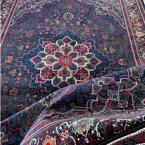فرش طرح هریس سرمه ای  سبز کدsg