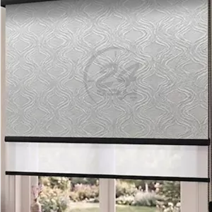 پرده دو مکانیزه رنگ نقره ای مدل a3052