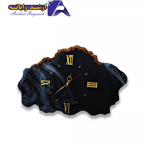 ساعت چوبی رزینی دیواری دفرمه