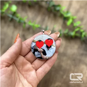گردنبند رزینی عکس و متن دوطرفه