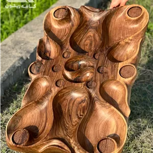 سینی مزه طرح اطلس با چوب گردو