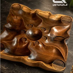 سینی مزه طرح تلار با چوب گردو