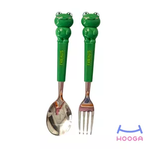 قاشق و چنگال طرح قورباغه