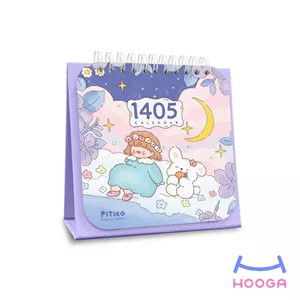 تقویم رومیزی فانتزی 1405 طرح دختر و خرگوش