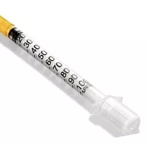 سرنگ انسولین یکپارچه سها ۱ میلی‌لیتر (Soha Insulin Syringe 1ml) سوزن سرخود استریل