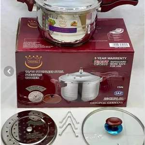 ست زودپز4پارچه تمام استیل ۶ لیتری(ROYAL)🇹🇷