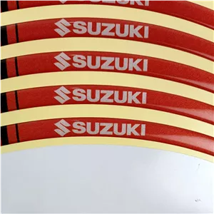 برچسب دور رینگ موتورسیکلت سوزوکی suzuki قرمز