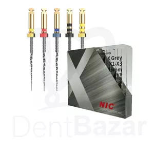 فایل روتاری سه مرحله ای کربنی X-Grey (25mm) NIC - X1-X3,نقدی