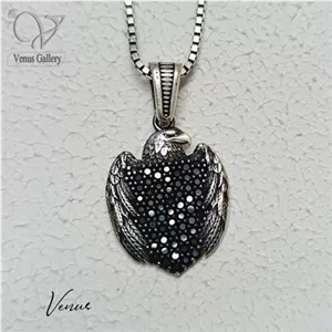 گردنبند نقره مدل عقاب مردانه کد 6298 