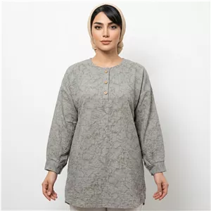 شومیز دو دکمه آبرنگی مدل آدل علیدسا