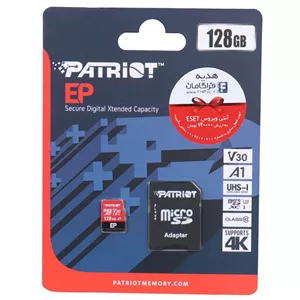 رم میکرو ۱۲۸ گیگ پاتریوت Patriot EP A1 V30 U3 C10 90MB/sخشاب