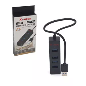 هاب ۴ پورت USB3.0 مدل Nova X780 کابل ۱ متر