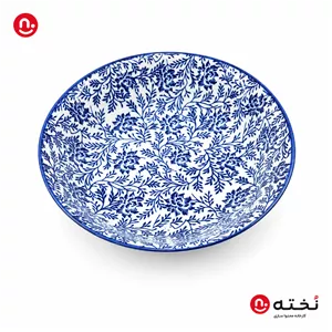 بشقاب خورشت خوری برند دنی هوم-طرح شکوفه آبی-مدل TP2055